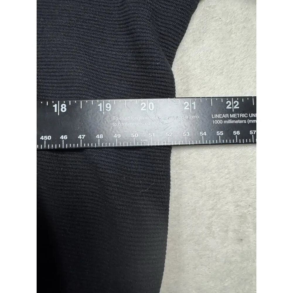 Denim & Flower Ricky Singh Mens M Black Textured Long Sleeve Crewneck